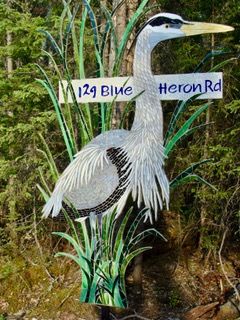 Blue Heron Stained Glass Mosaics by Connie Jo Smith